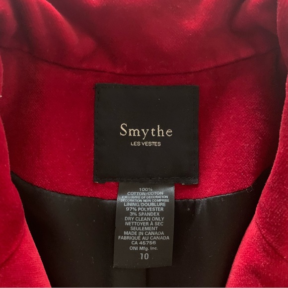 COPY - Smythe Red Velvet Blazer Evening Jacket - Picture 5 of 5